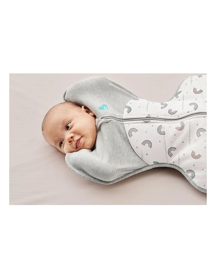 Swaddle Up 2.5 TOG Quilted Cotton Rainbow White image 3