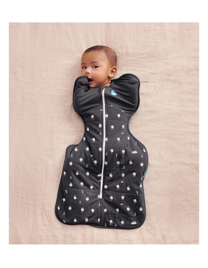 Swaddle Up 2.5 TOG Organic Cotton Merino Lamb's Best Friend Charcoal image 2