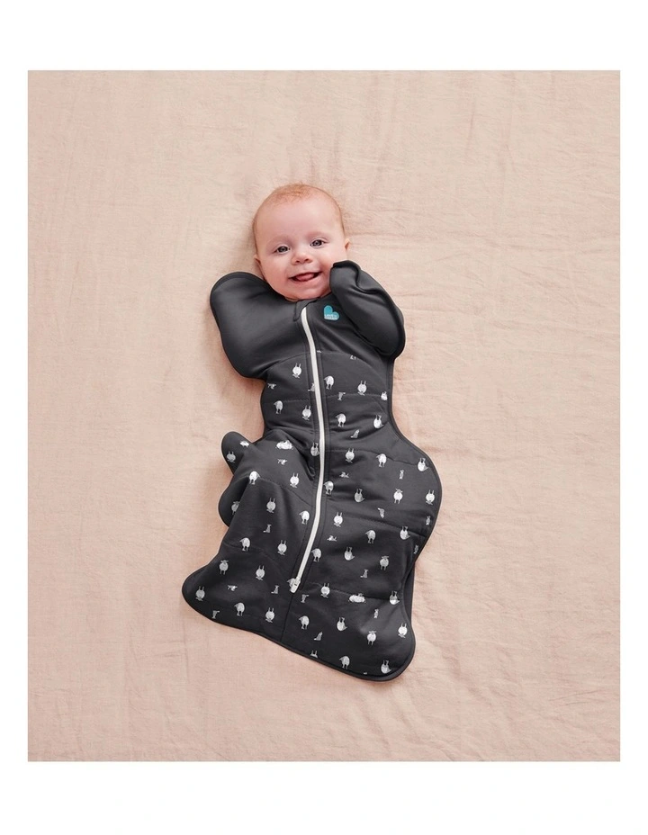 Swaddle Up 2.5 TOG Organic Cotton Merino Lamb's Best Friend Charcoal image 3