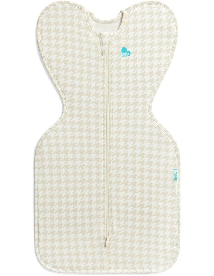 Swaddle Up 1.0 TOG Original Cotton Houndstooth Tan image 1
