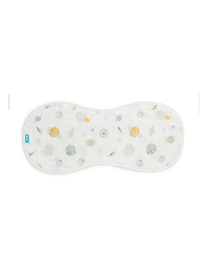 Burp Cloth 2 Pack Muslin Rocket Mist Blue image 2
