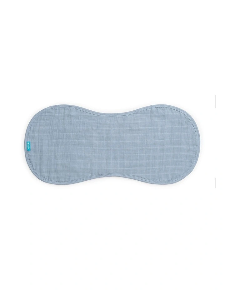 Burp Cloth 2 Pack Muslin Rocket Mist Blue image 3