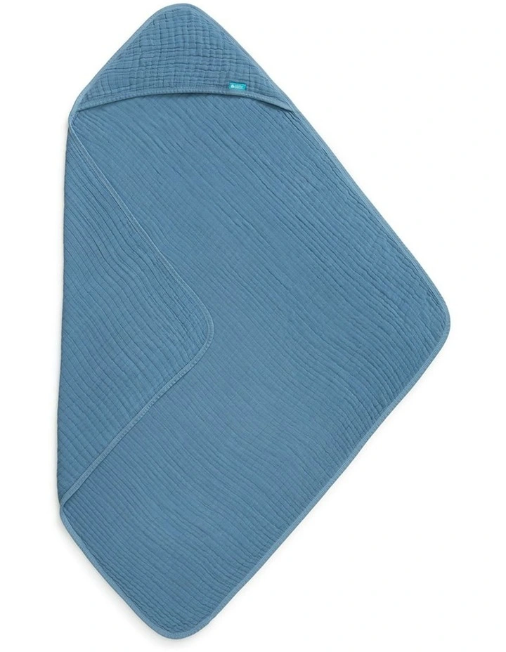 Hooded Towel Muslin Storm Blue image 2