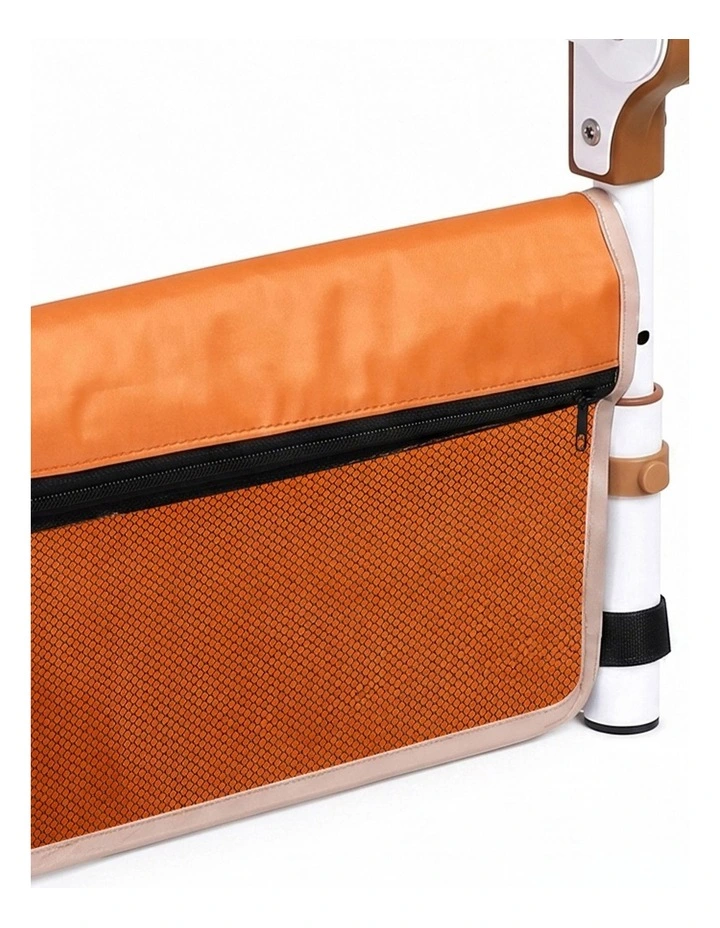 Levede Bed Rail Foldable 2 Handle Adjustable Height Non-Slip Grip Orange image 4