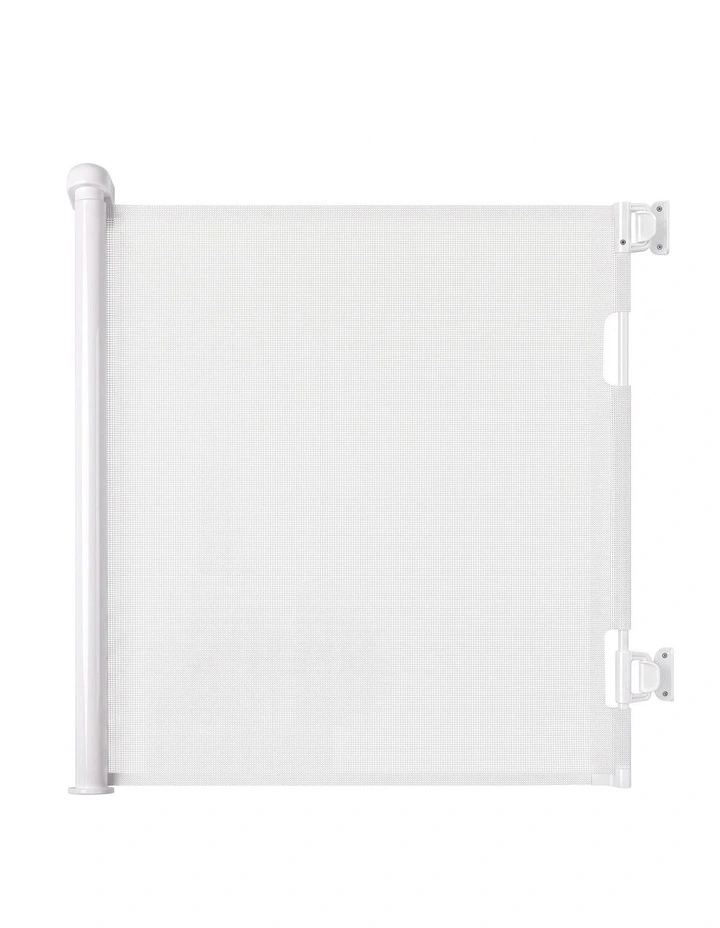 BoPeep Retractable Baby Gate 150cm No Drill One-Hand Lock  for Hallways Grey image 1