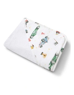 Little Racers Organic Hooded Baby Towel