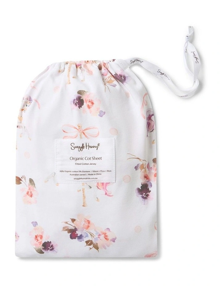 Carousel Organic Fitted Cot Sheet image 1