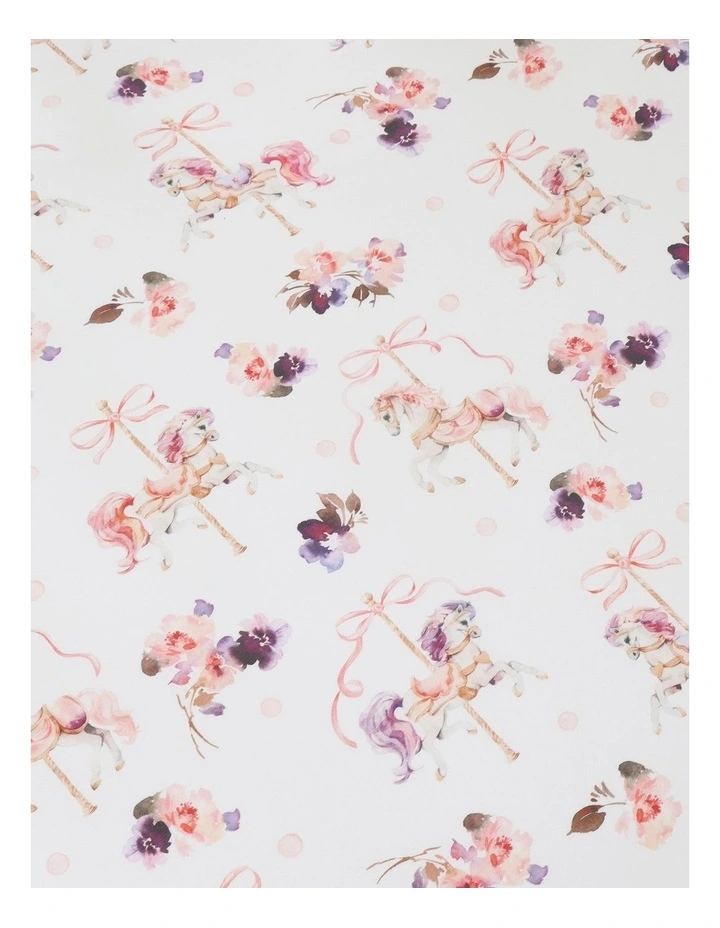 Carousel Organic Fitted Cot Sheet image 2
