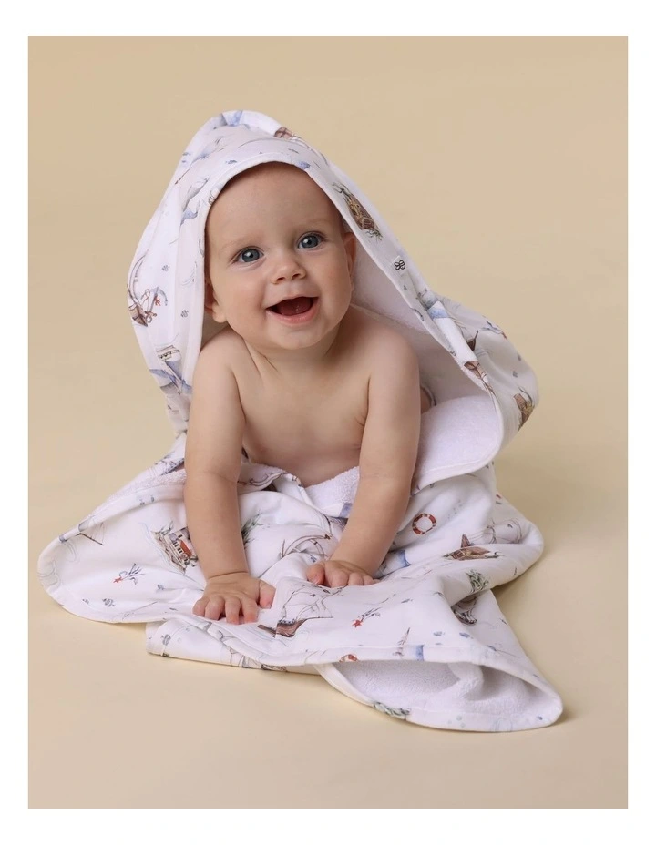 Set Sail Organic Hooded Baby Towel image 3
