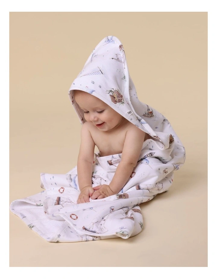 Set Sail Organic Hooded Baby Towel image 4