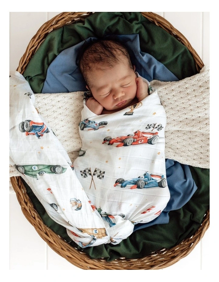 Little Racers Organic Muslin Wrap image 3