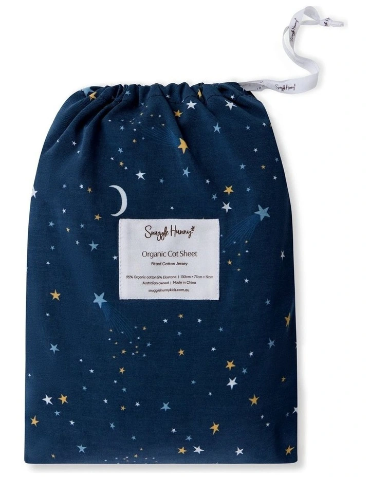 Starry Night Organic Fitted Cot Sheet image 1