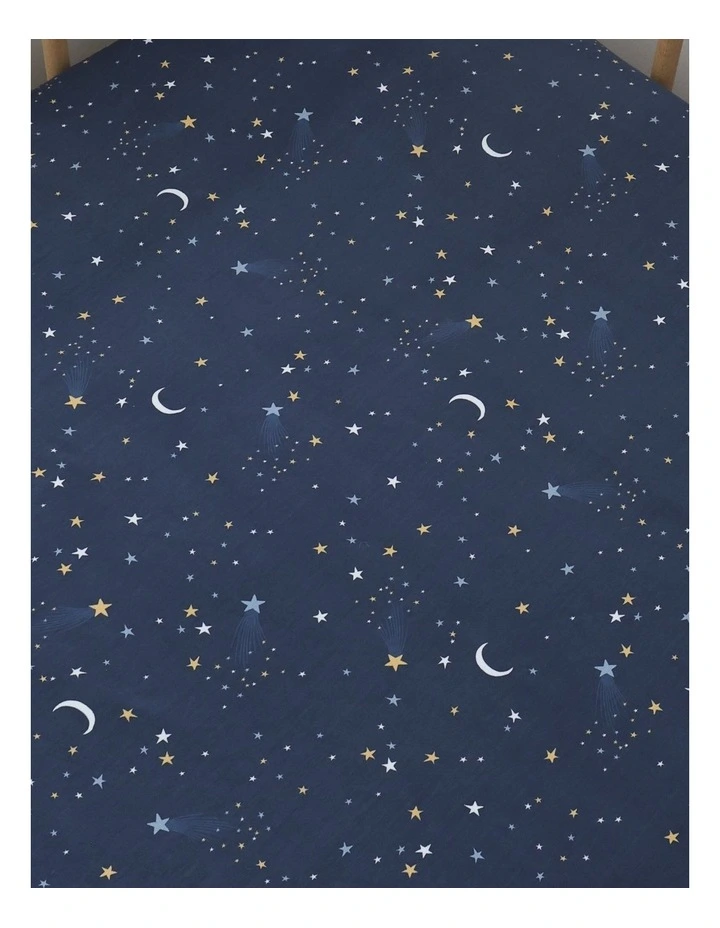 Starry Night Organic Fitted Cot Sheet image 3