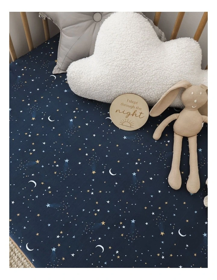 Starry Night Organic Fitted Cot Sheet image 4