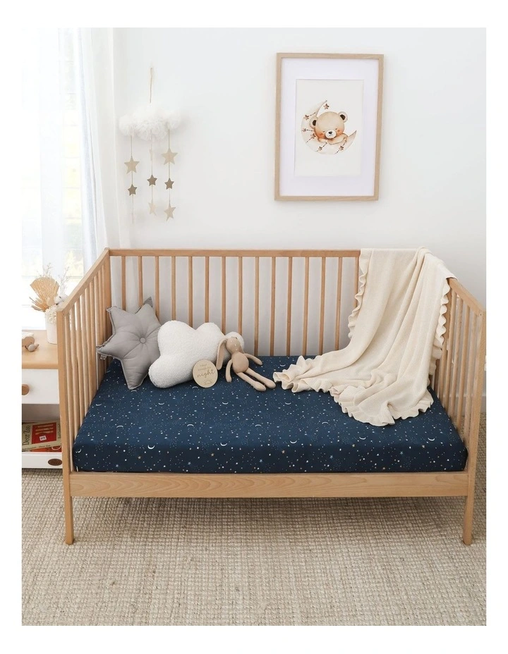 Starry Night Organic Fitted Cot Sheet image 5