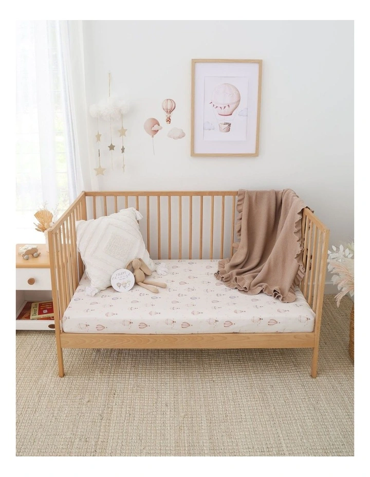 Up & Away Organic Fitted Cot Sheet image 2