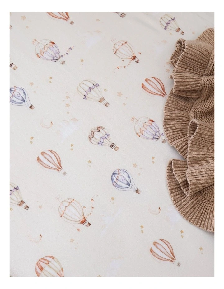 Up & Away Organic Fitted Cot Sheet image 3