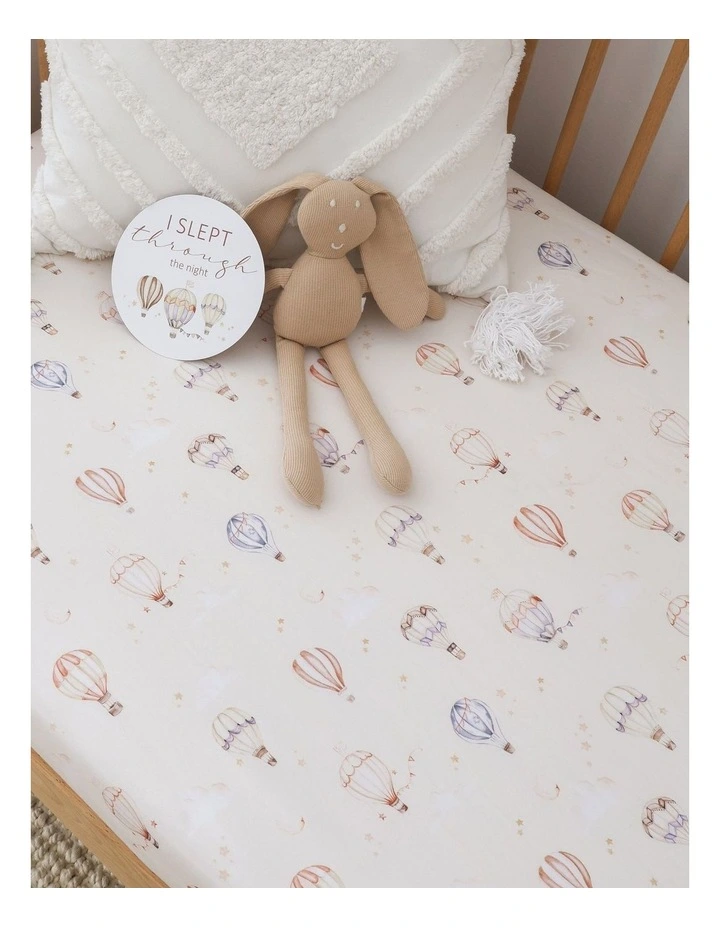 Up & Away Organic Fitted Cot Sheet image 5