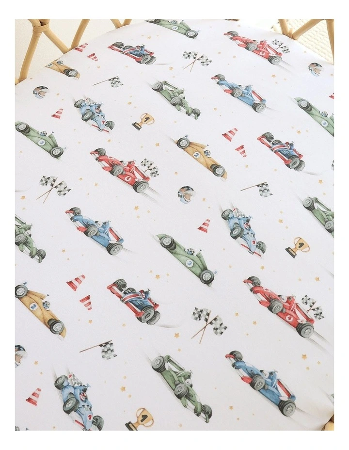 Little Racers Organic Bassinet Sheet / Change Pad Cover image 2
