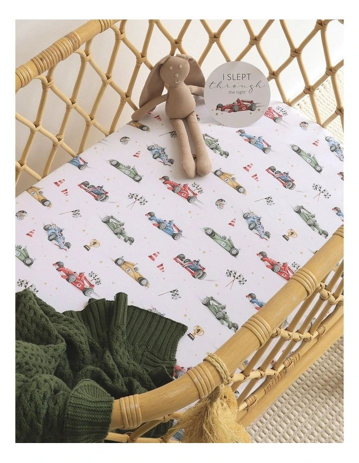 Little Racers Organic Bassinet Sheet / Change Pad Cover image 3
