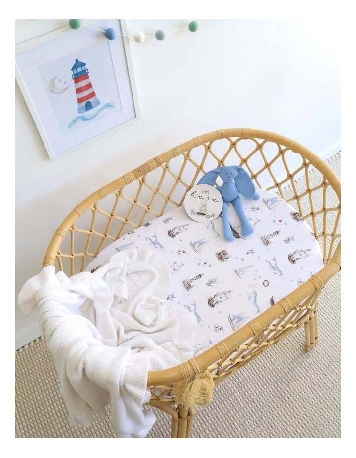 Set Sail Organic Bassinet Sheet / Change Pad Cover image 2