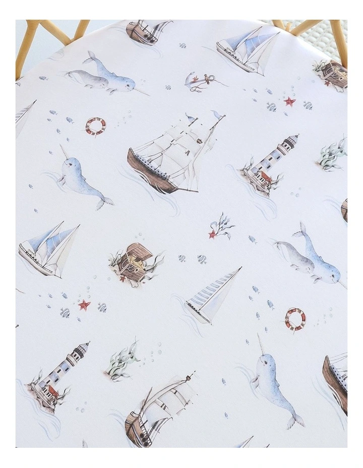 Set Sail Organic Bassinet Sheet / Change Pad Cover image 3