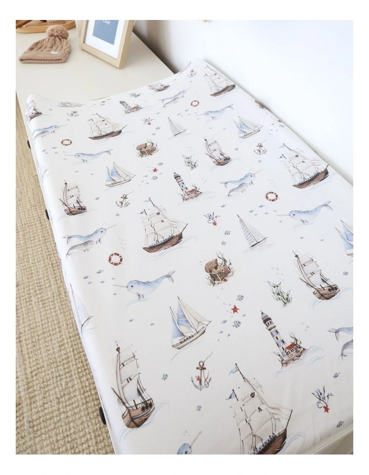 Set Sail Organic Bassinet Sheet / Change Pad Cover image 4
