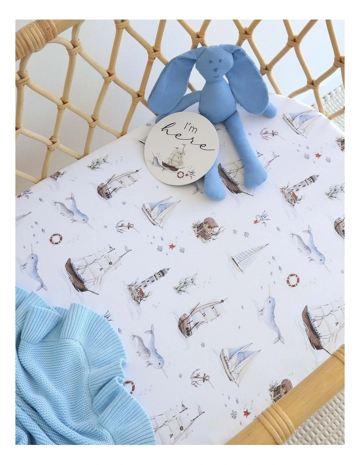 Set Sail Organic Bassinet Sheet / Change Pad Cover image 5