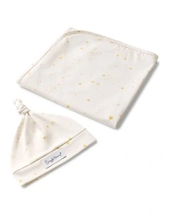 Stardust Organic Jersey Wrap & Beanie Set