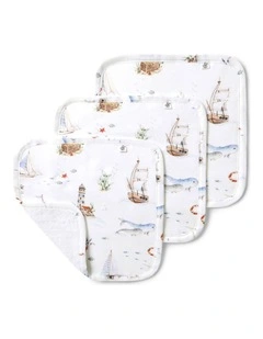 Set Sail Organic Wash Cloths - 3 Pack
