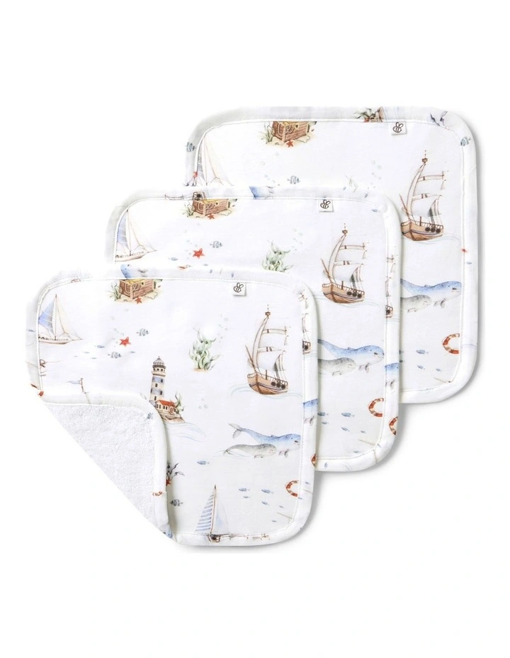 Set Sail Organic Wash Cloths - 3 Pack image 1