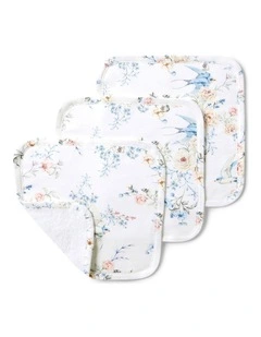 Sweet Swallows Organic Wash Cloths - 3 Pack