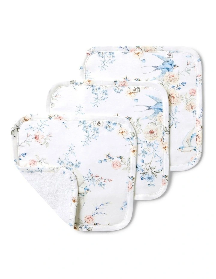 Sweet Swallows Organic Wash Cloths - 3 Pack image 1