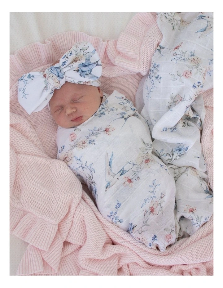 Sweet Swallows Organic Muslin Wrap image 2