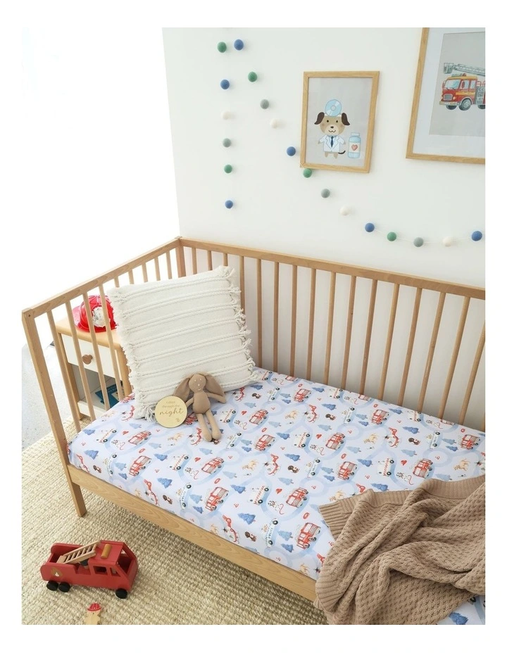 To The Rescue Organic Fitted Cot Sheet image 3