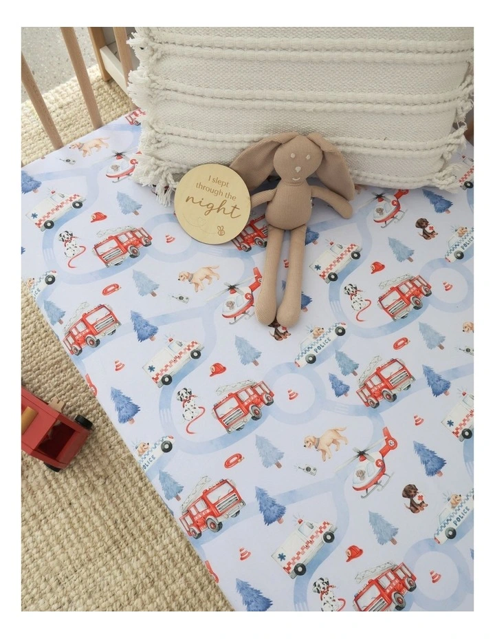To The Rescue Organic Fitted Cot Sheet image 4