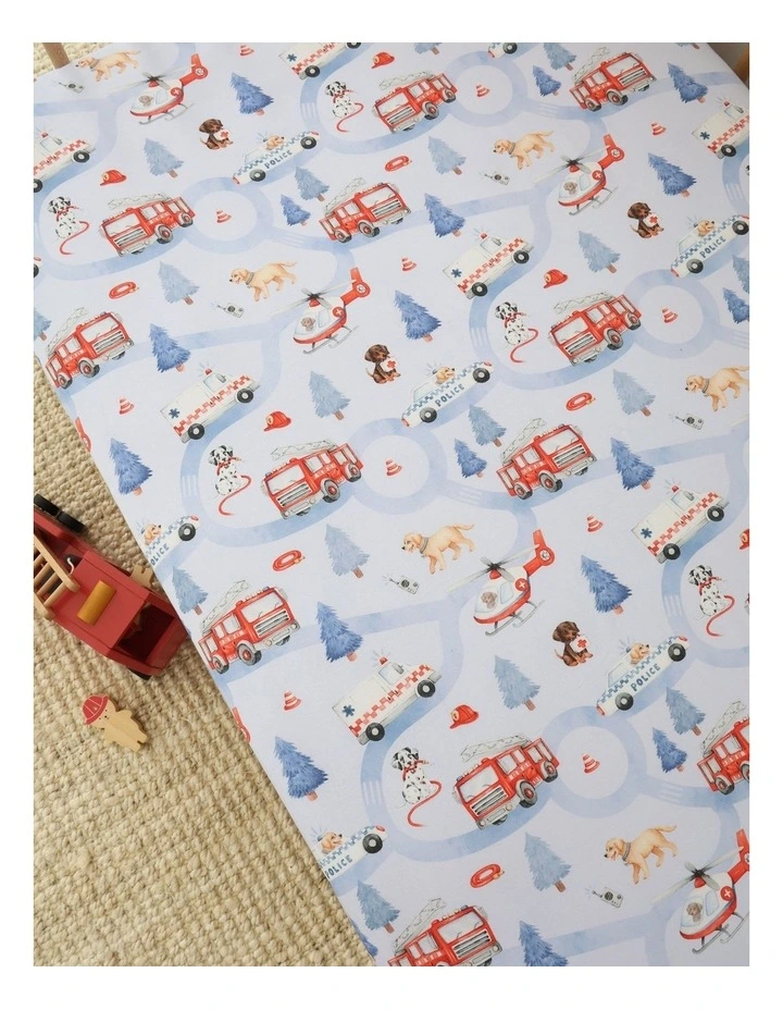 To The Rescue Organic Fitted Cot Sheet image 5