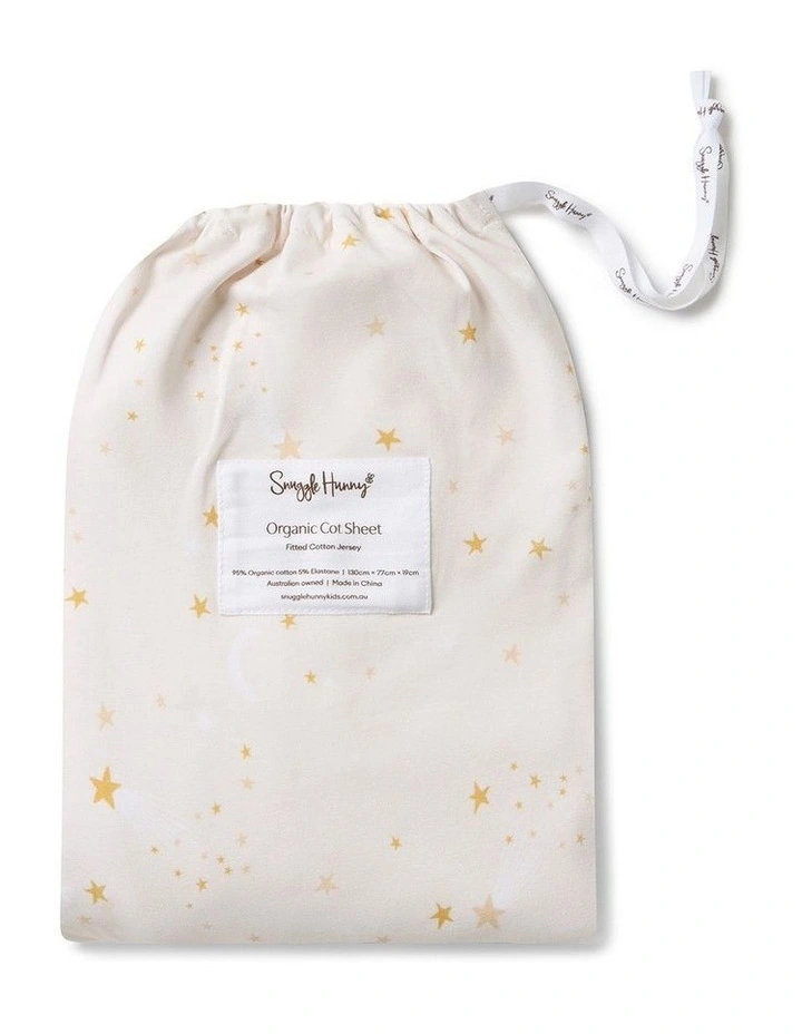 Stardust Organic Fitted Cot Sheet image 1