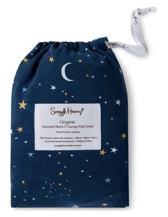 Starry Night Organic Bassinet Sheet / Change Pad Cover
