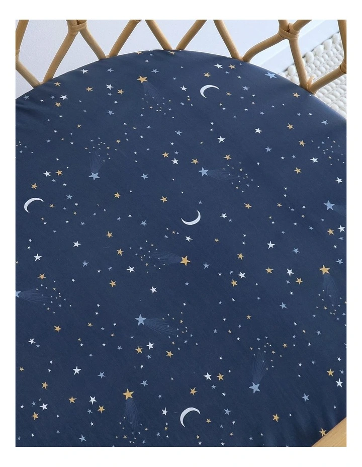 Starry Night Organic Bassinet Sheet / Change Pad Cover image 3
