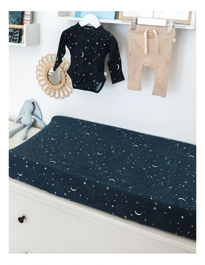 Starry Night Organic Bassinet Sheet / Change Pad Cover image 4