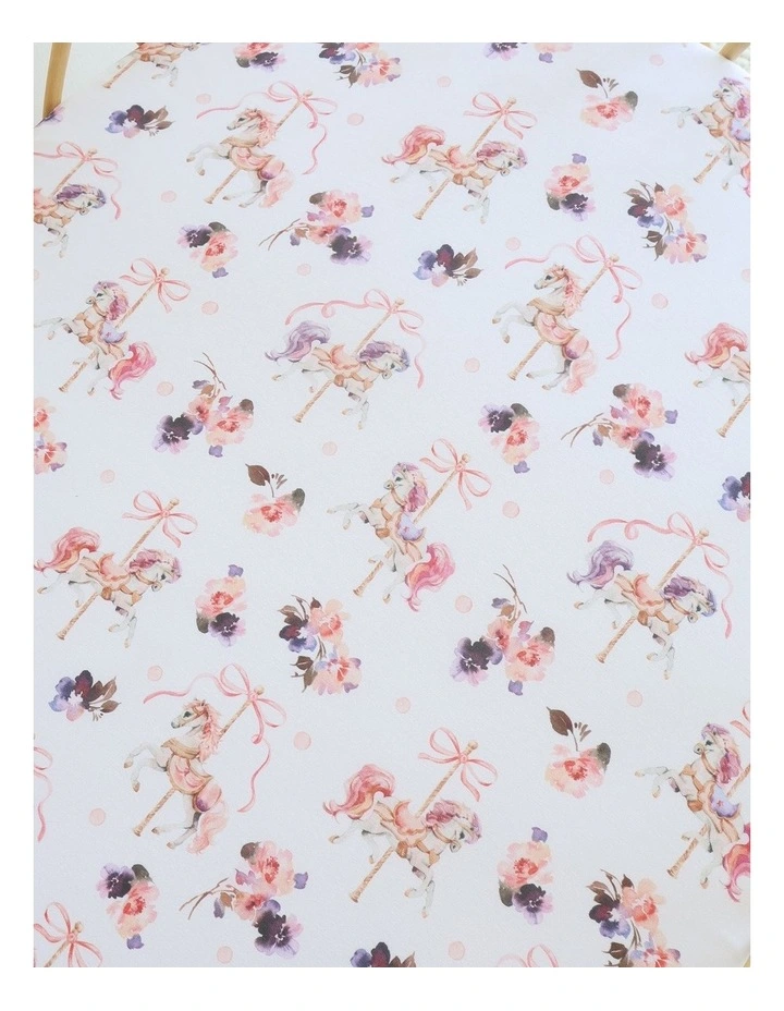 Carousel Organic Bassinet Sheet / Change Pad Cover image 2
