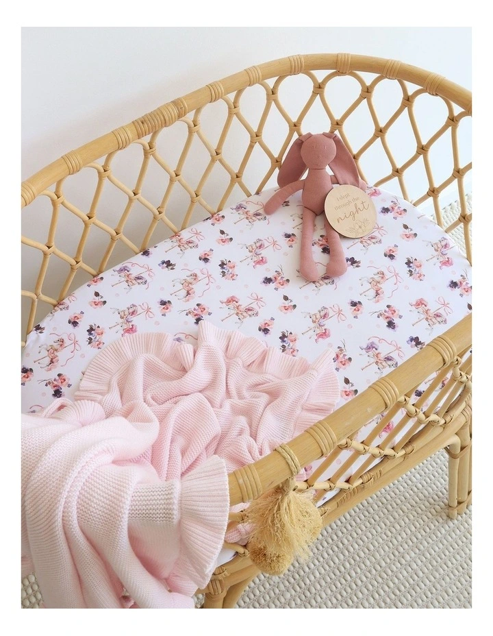 Carousel Organic Bassinet Sheet / Change Pad Cover image 3
