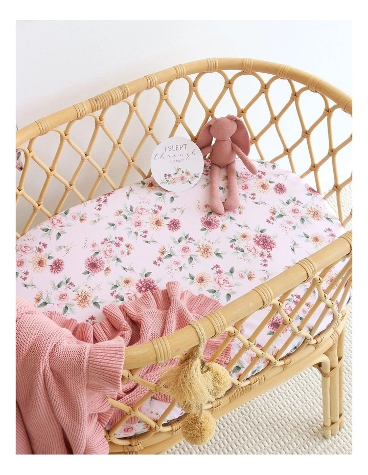 Birds & Blooms Organic Bassinet Sheet / Change Pad Cover image 3