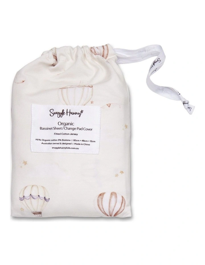 Up & Away Organic Bassinet Sheet / Change Pad Cover image 1