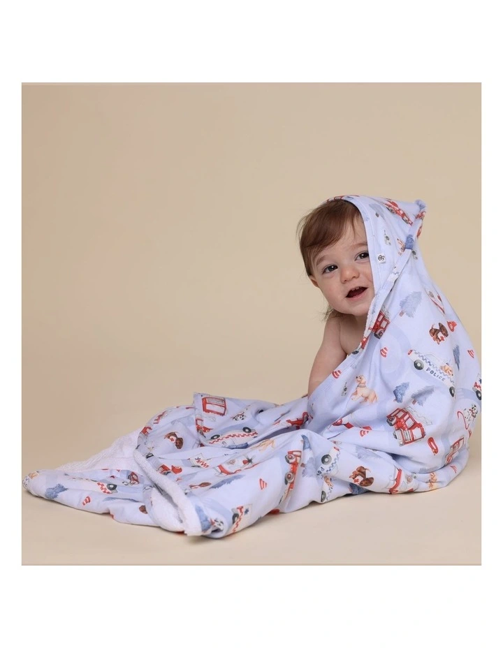 To The Rescue Organic Hooded Baby Towel image 2