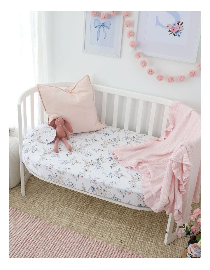 Sweet Swallows Organic Fitted Cot Sheet image 2