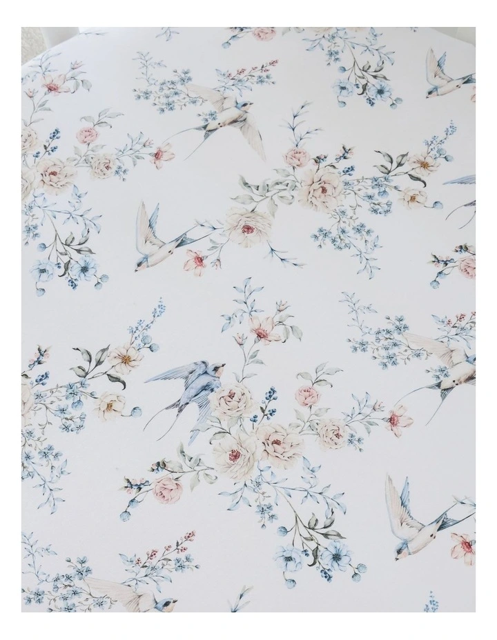 Sweet Swallows Organic Fitted Cot Sheet image 3