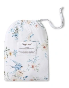 Sweet Swallows Organic Bassinet Sheet / Change Pad Cover