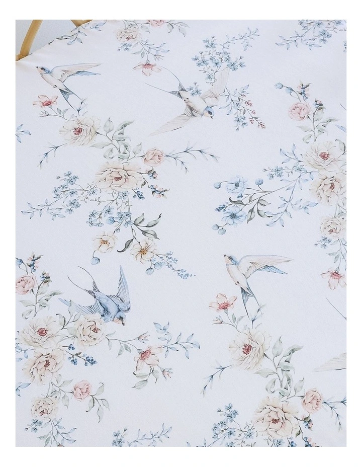 Sweet Swallows Organic Bassinet Sheet / Change Pad Cover image 3